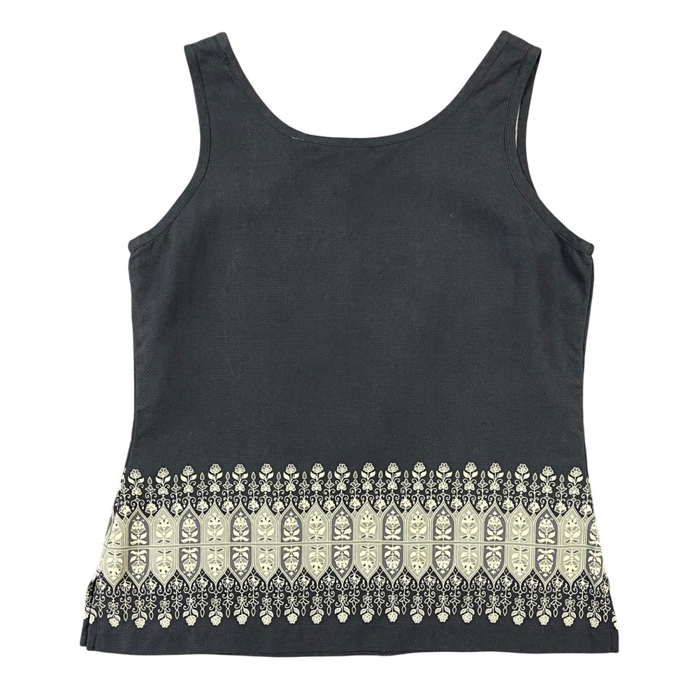 Tommy Bahama Tank Top Size XS 100% Silk Floral Border Print Sleeveless Resort - Picture 4 of 6